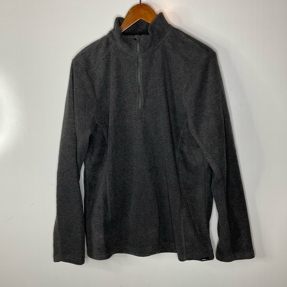 Swiss Alps Men’s Gray Fleece 1/4 Zip Pullover Jacket Size Medium - Picture 1 of 6